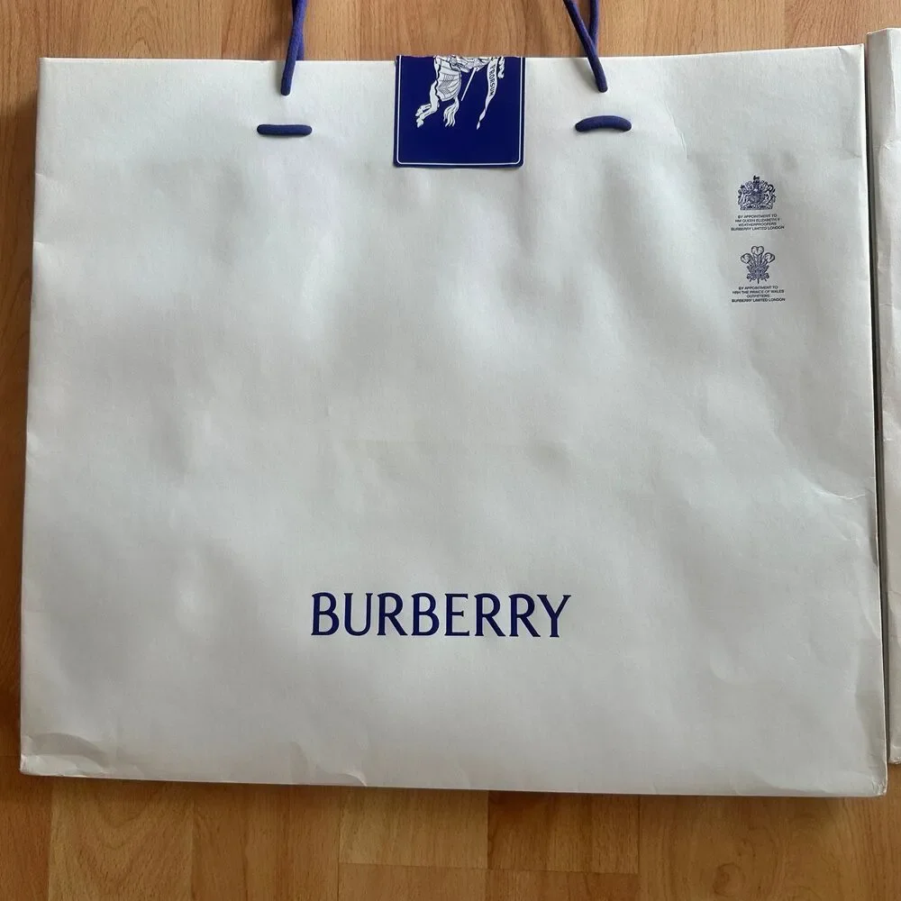 Burberry Paper Shopping Gift Bag Bundle - x2 X large 21.25